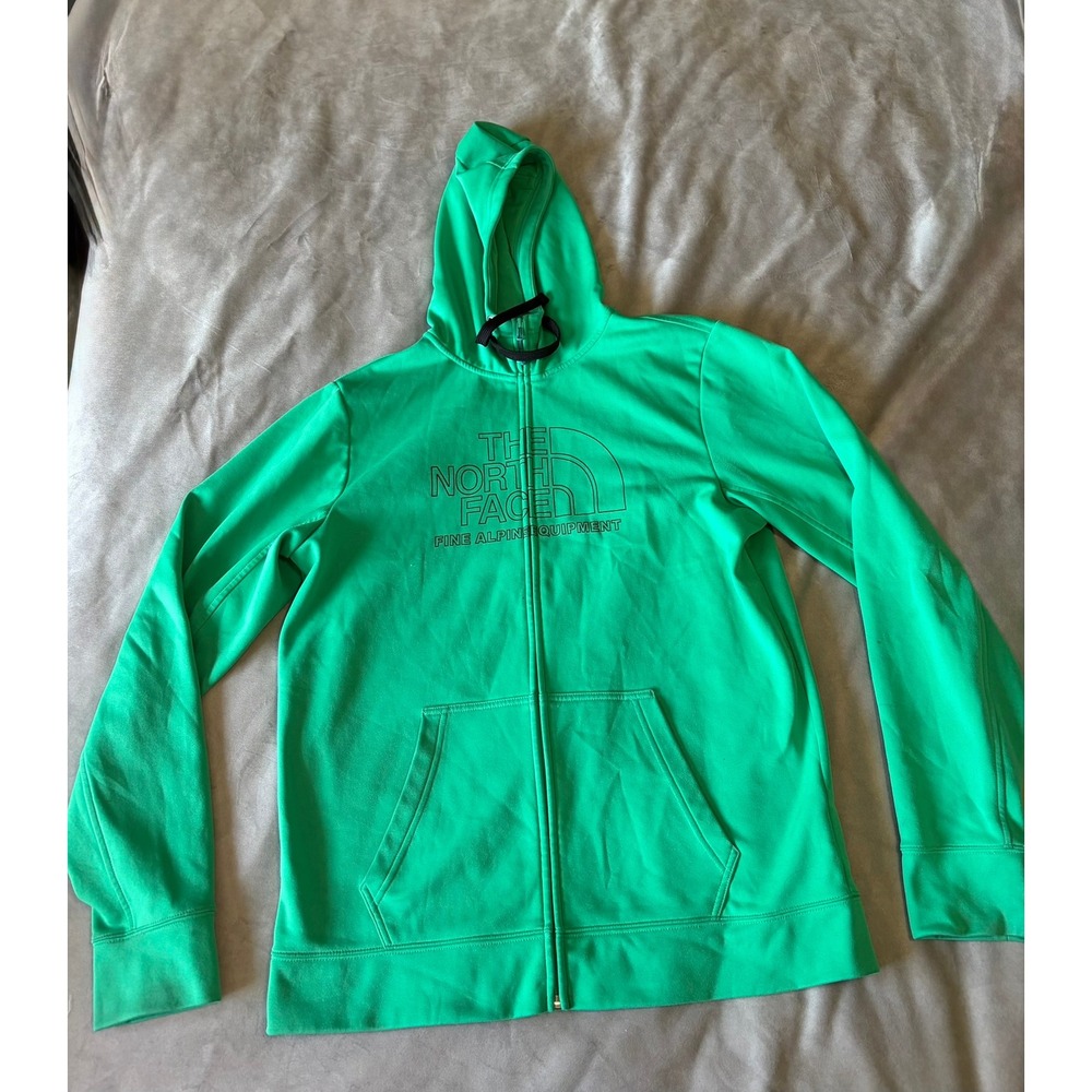 The North Face Mens Green Fine Alpine Equipment Full Zip Hoodie Large